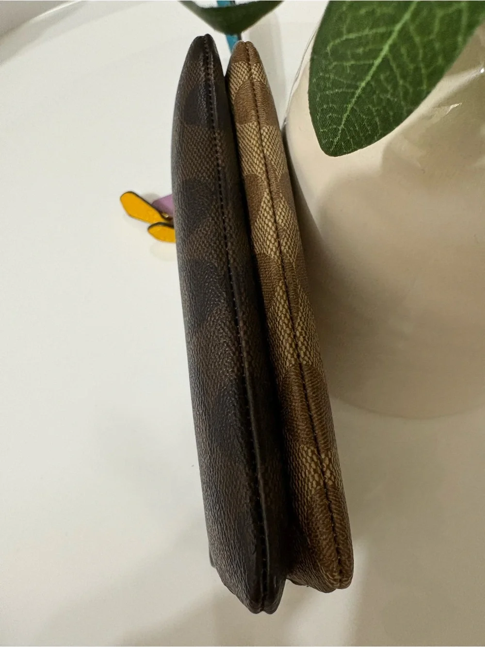 Coach Double Corner Zip Wristlet Signature Canvas Khaki Brown Multi NWT